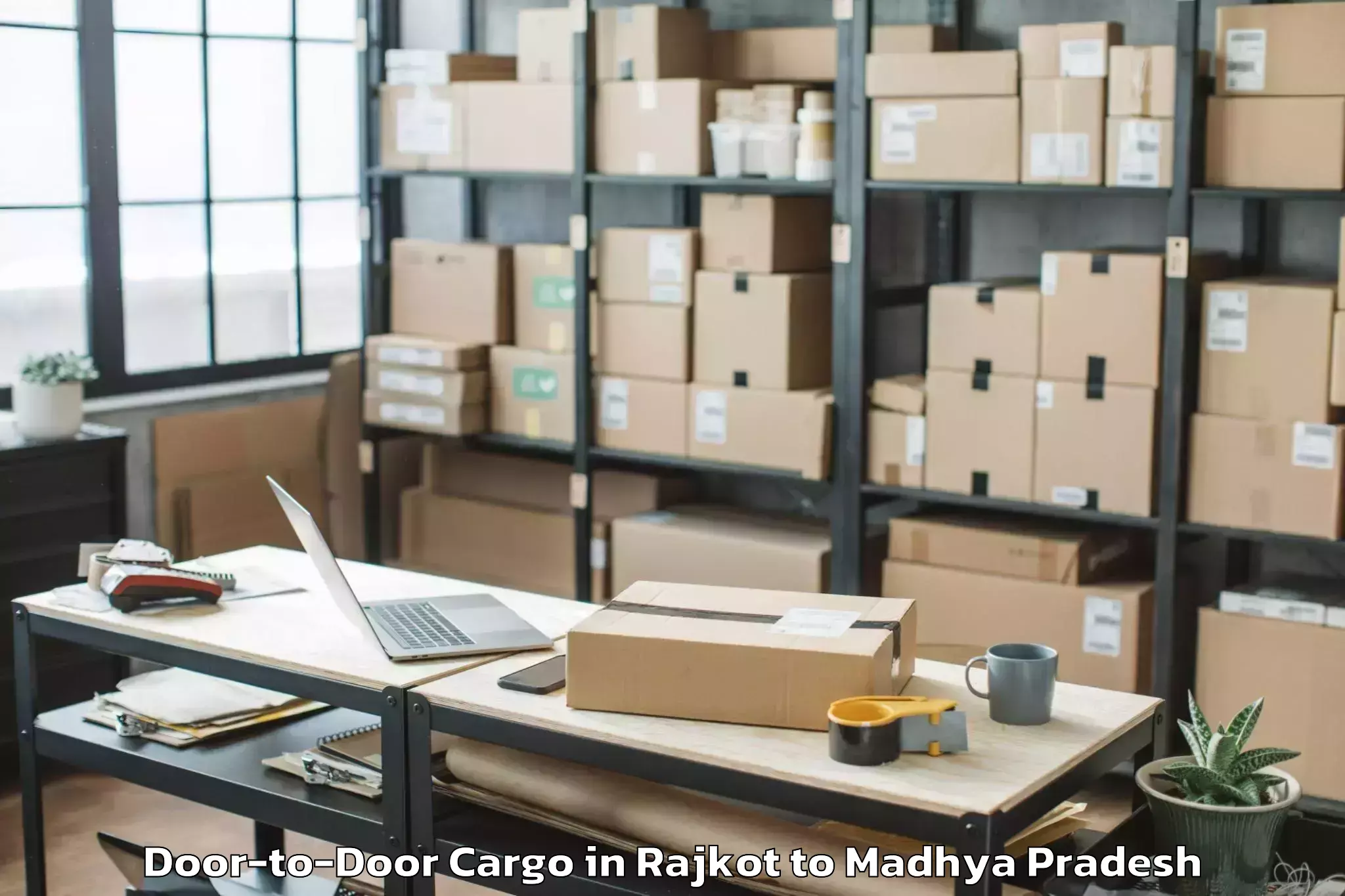 Top Rajkot to Sheopur Door To Door Cargo Available